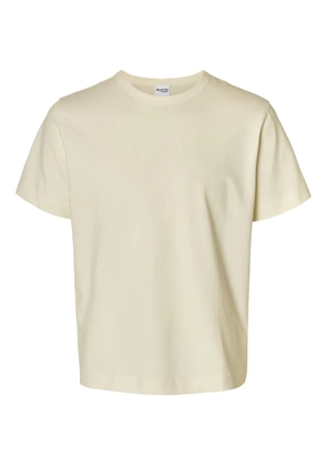 SELECTED crew-neck T-shirt - Neutrals