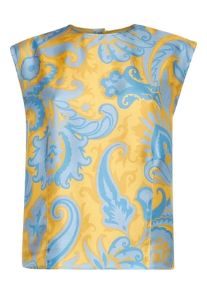 ETRO paisley-print button-fastening top - Yellow