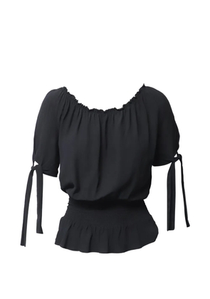 Maje Shirred tie top - Black
