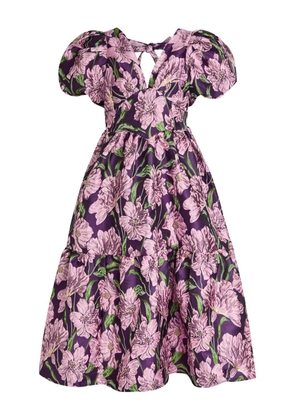 Sister Jane Floraison jacquard midi dress - Purple