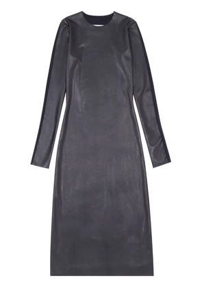 MM6 Maison Margiela faux-leather midi dress - Black