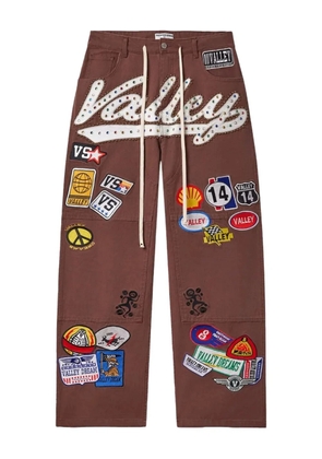 Vale jeweled patch valley carpenter trousers - Brown