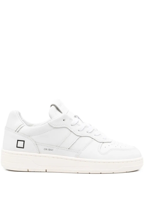 D.A.T.E. square-logo leather trainers - White