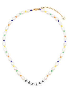 Sporty & Rich Be Nice pearl-bead necklace - White
