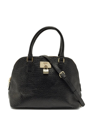 DKNY Dome padlock leather tote bag - Black