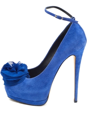 Giuseppe Zanotti Vintage Pre-owned 150mm suede platform pumps - Blue