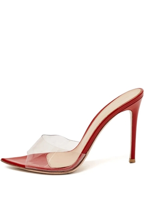 Gianvito Rossi clear panel pointed-toe heels - White