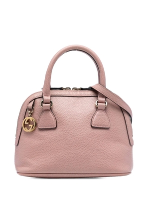 Gucci Pre-Owned 2016-2025 Mini Leather GG Charm Dome satchel - Pink