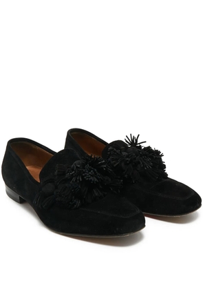 Christian Louboutin Pre-Owned tassel suede loafers - Black