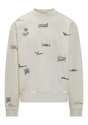 Marni logo-print sweatshirt - Neutrals