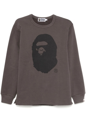 A BATHING APE® Ape head brushed-cotton sweatshirt - Grey