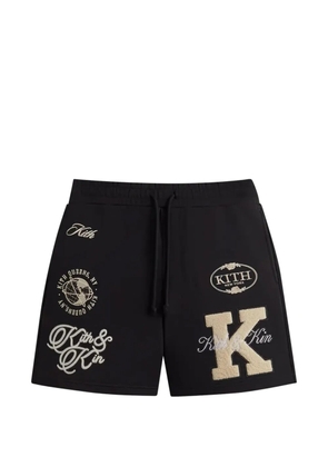 KITH fleece applique shorts - Black