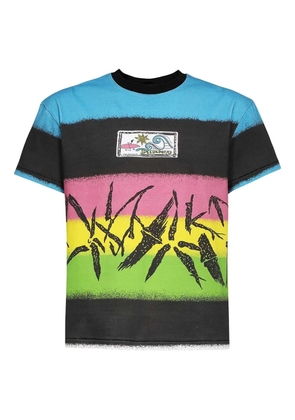 Who Decides War striped cotton T-shirt - Black