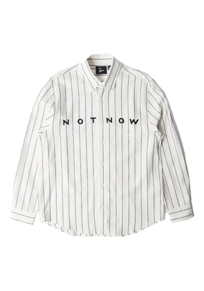 BY PARRA Not Now stripe-pattern long-sleeve shirt - White