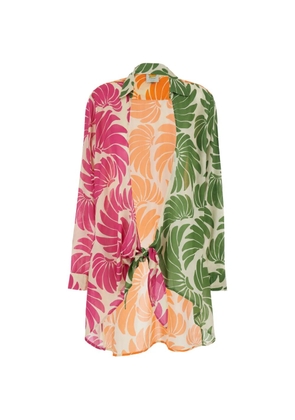 FARM Rio floral beach cover-up - Neutrals