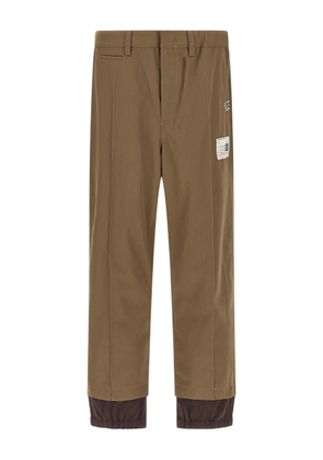 Maison MIHARA YASUHIRO layered wool gabardine trousers - Brown