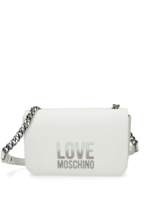 Love Moschino logo-lettering crossbody bag - White