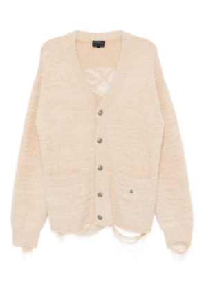 A BATHING APE® logo-embroidered cardigan - Neutrals