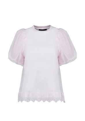 Simone Rocha puff-sleeve lace T-shirt - Pink