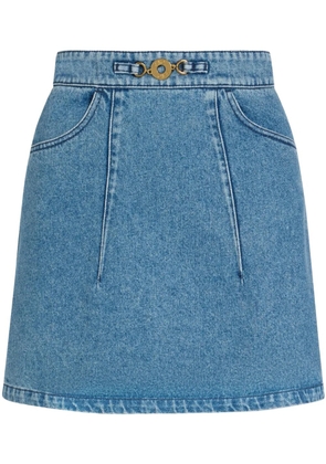 Patou A-line denim mini skirt - Blue