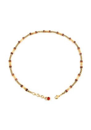 Gucci Pre-Owned 2000s Web-stripe chain belt - Gold