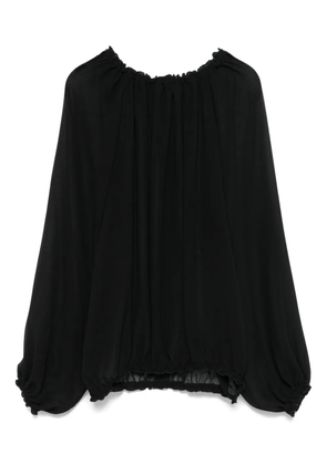 Blanca Vita ruffle-trim blouse - Black