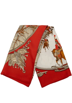 Hermès Pre-Owned 20th Century Marine et Cavalerie Silk Scarf 90 scarves - Red