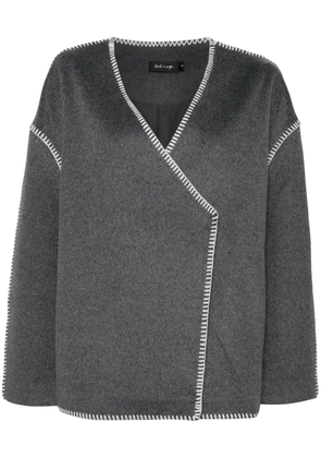 tout a coup stitch-detail wrap jacket - Grey