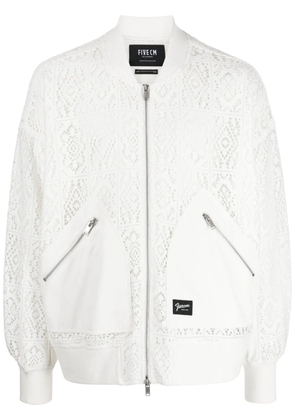 FIVE CM laser-cut cotton jacket - White