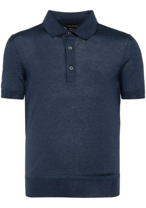 TOM FORD short-sleeved polo shirt - Blue