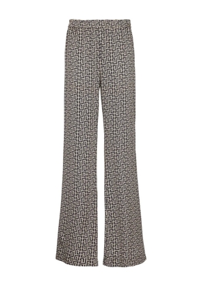 Balmain monogram-pattern trousers - Black