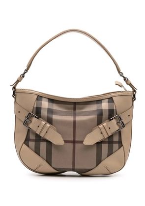 Burberry Pre-Owned 2010-2025 Smoke Check Coated Canvas and Leather satchel - Brown