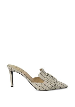 Aquazzura Izy striped mules - Neutrals