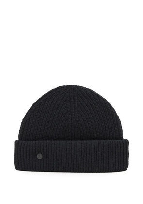 Closed ribbed folded-cuff beanie - Black