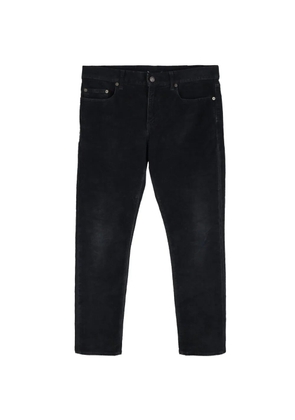 Saint Laurent Pre-Owned corduroy straight-leg trousers - Black