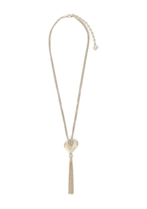 Genny heart and tassel-pendant necklace - Gold