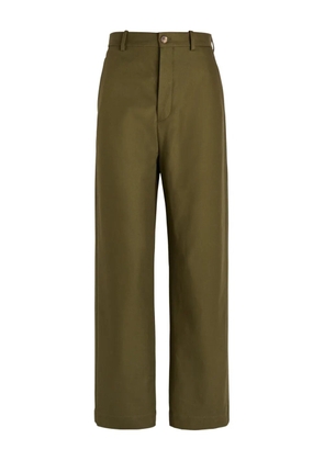 WARDROBE.NYC straight-leg cotton trousers - Green