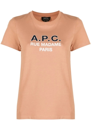 A.P.C. Madame logo-print cotton T-shirt - Pink