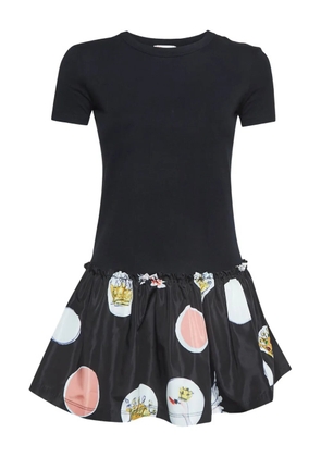 Valentino Garavani Pre-Owned cotton flounce-print T-shirt - Black