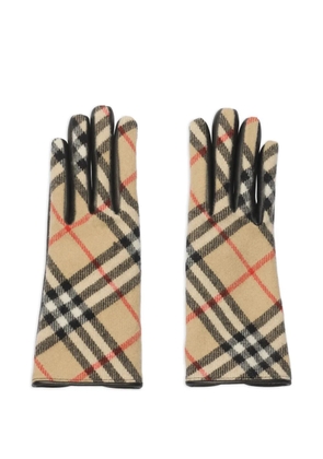 Burberry check-pattern gloves - Neutrals