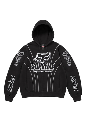 Supreme x Fox Racing® zip-up hoodie - Black