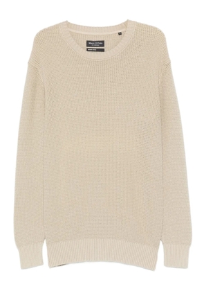 Marc O'Polo waffle-knit crew-neck jumper - Neutrals
