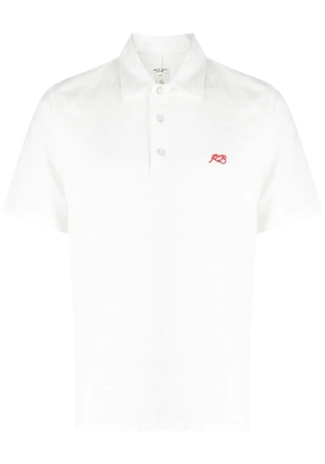 rag & bone logo-embroidered polo shirt - White