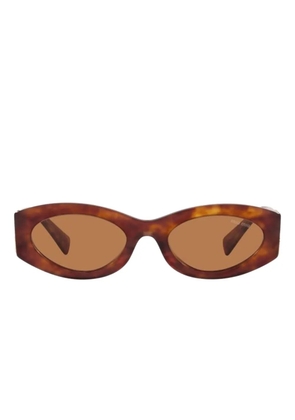 Miu Miu Eyewear tortoiseshell oval-frame sunglasses - Brown