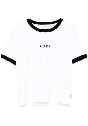 CHOCOOLATE logo-embroidered T-shirt - White