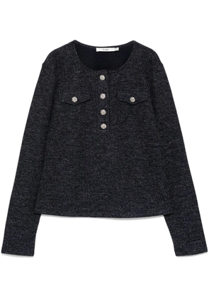 b+ab henley knitted top - Blue
