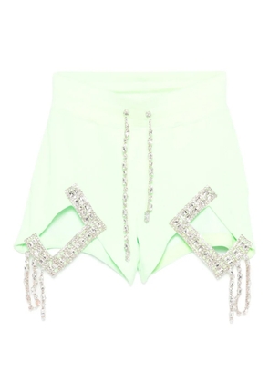 Loulou jewel-embellished shorts - Green