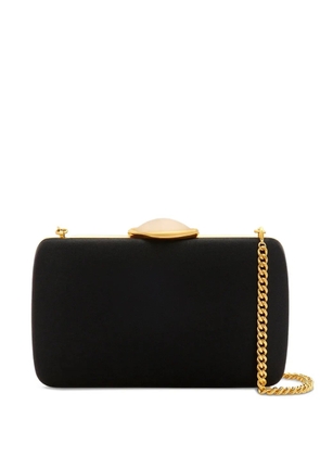 Oscar de la Renta stone-clasp clutch bag - Black