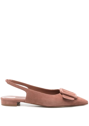 Manolo Blahnik suede slingback pumps - Pink
