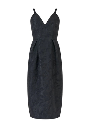 Rosie Assoulin textured-jacquard tulip midi dress - Black